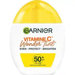 Etos Garnier Vitamine C* Wonder Tint SPF 50+ medium 40 Ml aanbieding