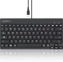 Bol.com Perixx Periboard 326 compact toetsenbord met backlight - Stille toetsen - Qwerty/US aanbieding