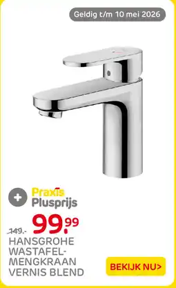 Praxis Hansgrohe Wastafelmengkraan Vernis Blend aanbieding