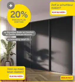 Praxis op StoreMax Basic en Comfort en Can Do maatwerkkasten aanbieding