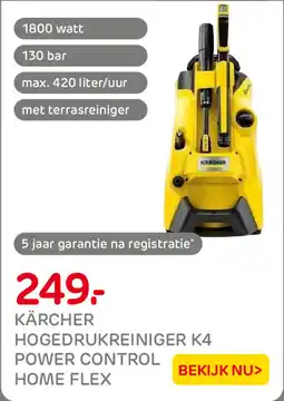 Praxis Kärcher Hogedrukreiniger K4 Power Control Home Flex aanbieding