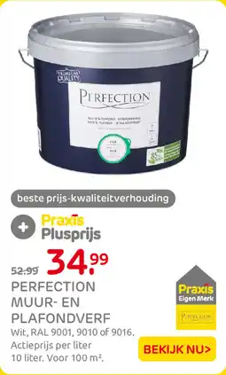Praxis Perfection muur- en plafondverf aanbieding