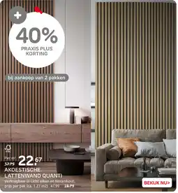 Praxis Akoestische Lattenwand Quanti aanbieding