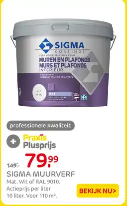Praxis Sigma Muurverf aanbieding