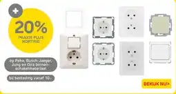 Praxis op Peha, Busch-Jaeger, Jung en Gira binnen- schakelmateriaal aanbieding