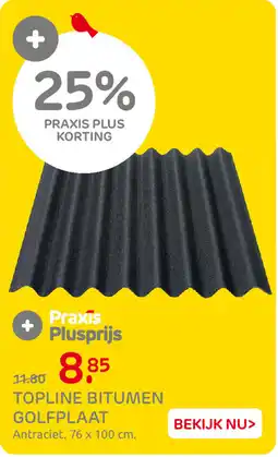 Praxis Topline bitumen golfplaat aanbieding