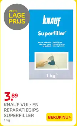 Praxis Knauf Vul en Reparatiegips Superfiller aanbieding