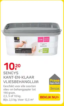Praxis Sencys kant-en-klaar Vliesbehanglijm aanbieding