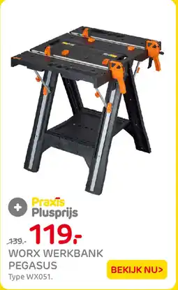 Praxis Worx Werkbank Pegasus aanbieding