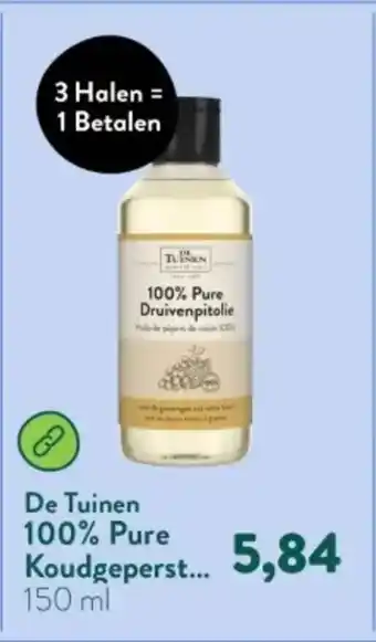 Holland & Barrett De Tuinen 100% Pure Koudgeperste Druivenpitolie aanbieding