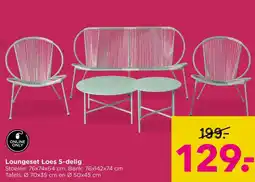 Xenos Loungeset Loes 5-delig aanbieding