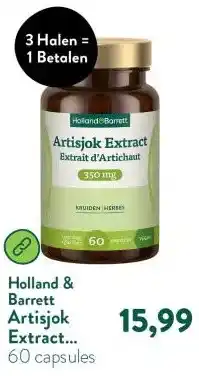 Holland & Barrett Artisjok Extract 350mg aanbieding