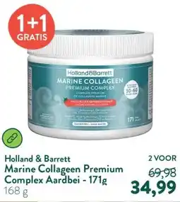 Holland & Barrett Marine Collageen Premium Complex Aardbei - 171g aanbieding