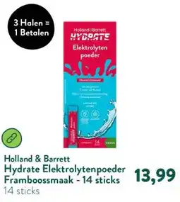 Holland & Barrett Hydrate Elektrolytenpoeder Framboossmaak - 14 sticks aanbieding