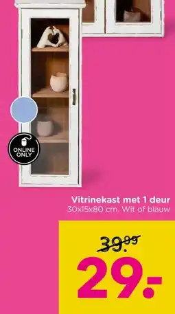 Xenos Vitrinekast met 1 deur aanbieding