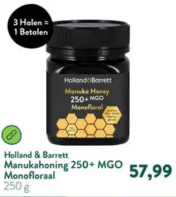 Holland & Barrett Manukahoning 250+ MGO Monofloraal aanbieding
