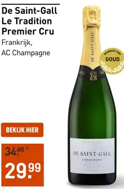 Gall & Gall De Saint-Gall Le Tradition Premier Cru 75CL aanbieding