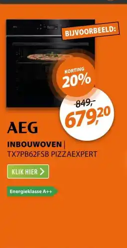 Expert AEG TX7PB62FSB PizzaExpert aanbieding