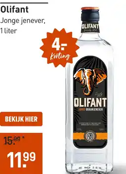 Gall & Gall Olifant Jonge Jenever 100CL aanbieding