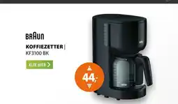 Expert Braun KF3100 BK PurEase Zwart/grijs aanbieding