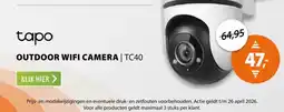Expert Tapo TC40 Outdoor Pan/Tilt Security WiFi Camera aanbieding