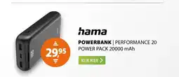 Expert Hama Performance 20 Power Pack 20.000 mAh Antraciet aanbieding