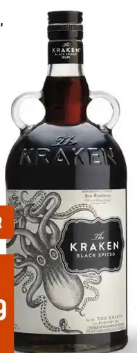Gall & Gall The Kraken Black Spiced Rum 70CL aanbieding