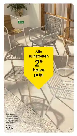 Leen Bakker Alle tuinstoelen 2e halve prijs aanbieding