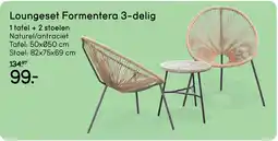 Leen Bakker Loungeset Formentera 3-delig aanbieding