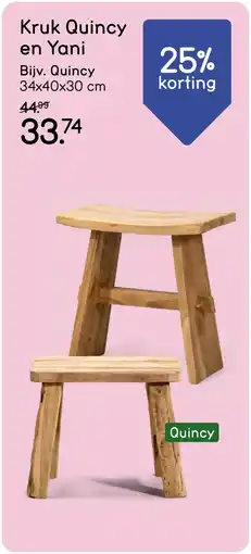 Leen Bakker Kruk Quincy en Yani aanbieding