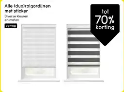Leen Bakker Alle (duo)rolgordijnen met sticker tot 70% korting aanbieding