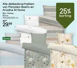 Leen Bakker Alle dekbedovertrekken van Marjolein Bastin en Ariadne At Home 25% korting aanbieding