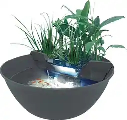Intratuin SuperFish terrasvijver Mini Pond grijs D 60 H 25 cm aanbieding