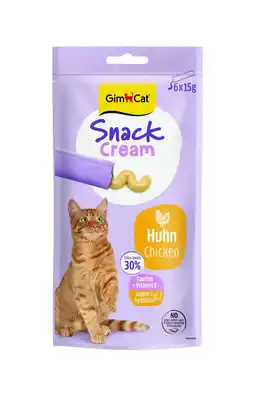 Pets Place Gimcat Snack Cream - Verwensnacks - Kip 6x15 g aanbieding