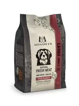Pets Place Monopets Natural Fresh Meat Large Adult - Hondenbrokken - Fazant 12.5 kg aanbieding