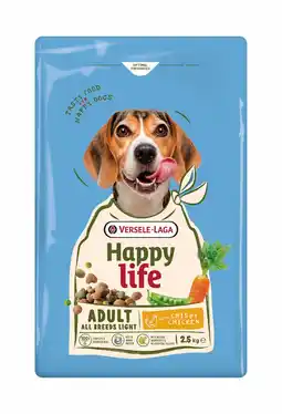 Pets Place Happy Life Adult Light - Hondenbrokken - Kip 2.5 kg aanbieding