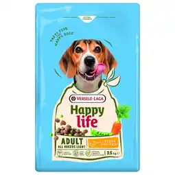 Pets Place Happy Life Adult Light - Hondenbrokken - Kip 2.5 kg aanbieding