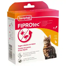 Pets Place Beaphar Fiprotec Cat - Anti vlooien en tekenmiddel - 3+1 pip 1kg aanbieding