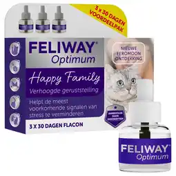 Pets Place Feliway Optimum Navulling 3-Pack - Anti stressmiddel - 48 ml aanbieding