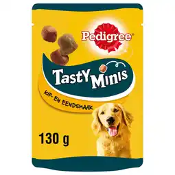 Pets Place Pedigree Tasty Minis & Bites - Hondensnacks - Kip Eend 130 g aanbieding
