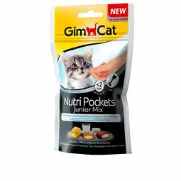 Pets Place Gimcat Nutri Pockets Junior Mix - Kattensnack - Kaas Melk Yoghurt 60 g aanbieding