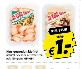 Boni Kips gesneden kipfilet pak 150 gram aanbieding