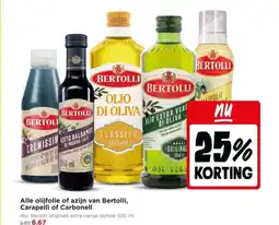 Jumbo Alle olijfolie of azijn van Bertolli, Carapelli of Carbonell aanbieding