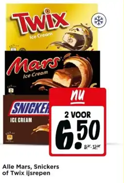 Jumbo Alle Mars, Snickers of Twix ijsrepen aanbieding