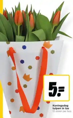 Jumbo Koningsdag tulpen in tas aanbieding