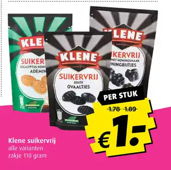 Boni Klene suikervrij alle varianten zakje 110 gram per stuk aanbieding