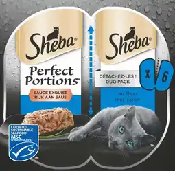 Intratuin Sheba natvoer Perfect Portions adult tonijn in saus 37,5 g 6 stuks aanbieding