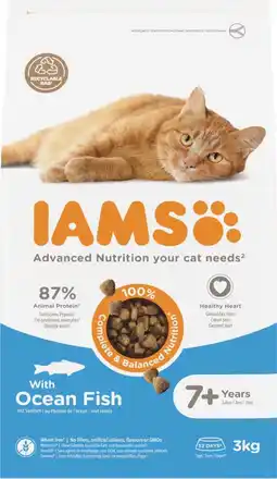 Intratuin IAMS kattenbrokken senior 7+ vis 3 kg aanbieding