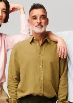 HEMA Linnen Overhemd Groen aanbieding