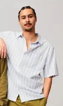 HEMA Linnen Overhemd Korte Mouw aanbieding